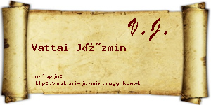 Vattai Jázmin névjegykártya